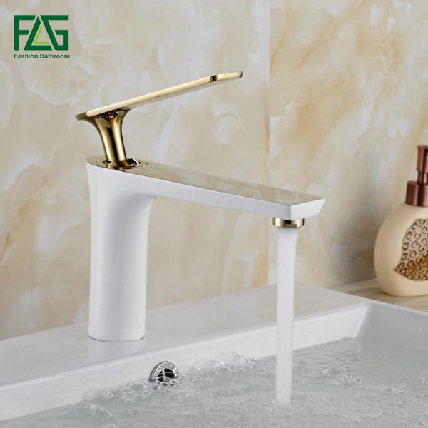 

bathroom sink faucets flg design basin modern tap brass washbasin faucet single handle silver gold mixer taps 112-11wg