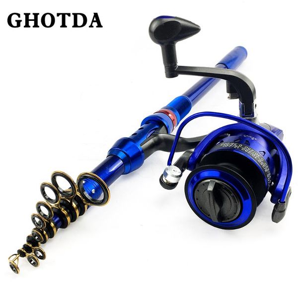 

fishing rod and reel set 1.8/2.1/2.4/2.7/3.0m mini rock metal spool boat rods