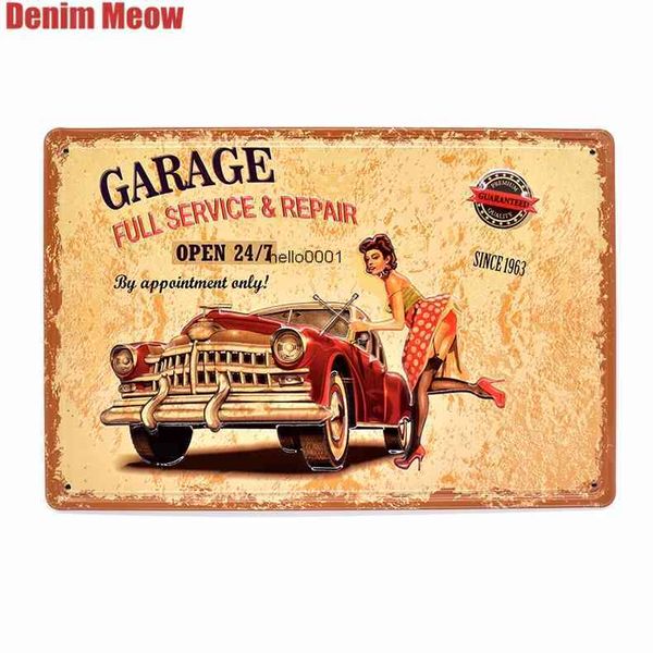 

garage vintage embossed metal tin signs bar pub home repair shop gas decorative plates tire wall stickers retro art poster at014a