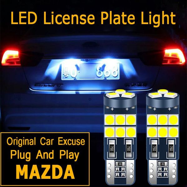 

emergency lights 2pcs led clearance light license plate bulb lamp w5w t10 194 168 for 3 axela 2 6 8 cx-5 cx5 7 atenza 323 626 mx5 rx8