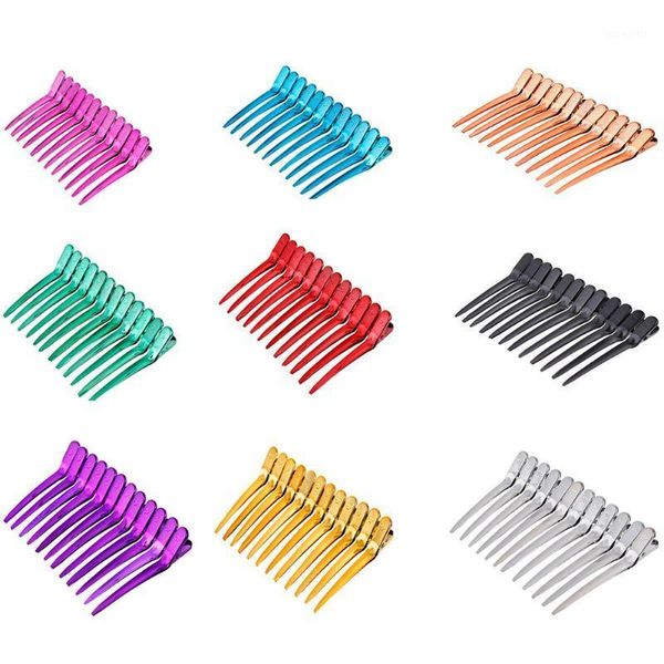 

stainless steel reflective duckbill hair clip hairdressing styling hairpin easy use practical tools 12pcs1