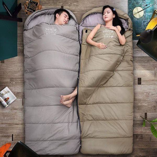 

splicing double sleeping bag camping equipment x-large widening winter thicken cold-proof accessories bags
