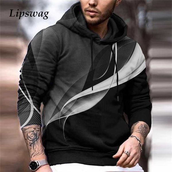 

autumn casual loose hoodies sweatshirt for men fashion pattern print hooded retro male long sleeve pullover streetwear 211022, Black