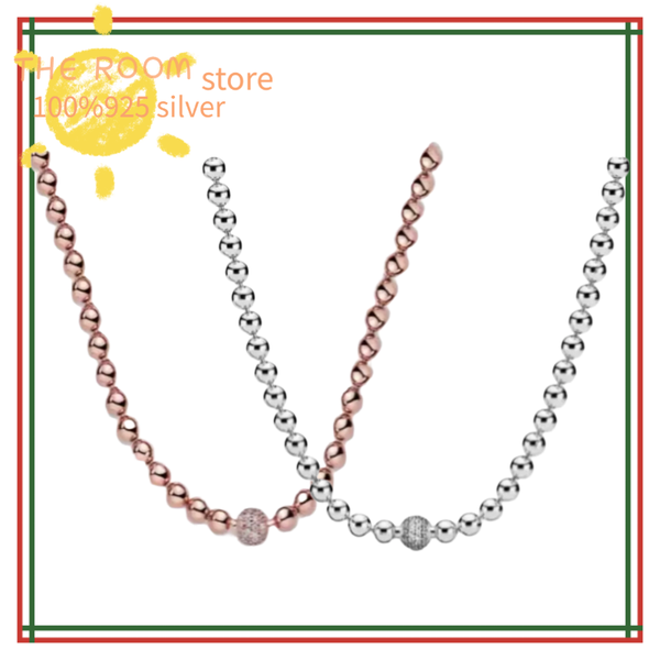 

chains selling original pando 100% s925 sterling silver fashion bead necklace charm fit women diy jewelry
