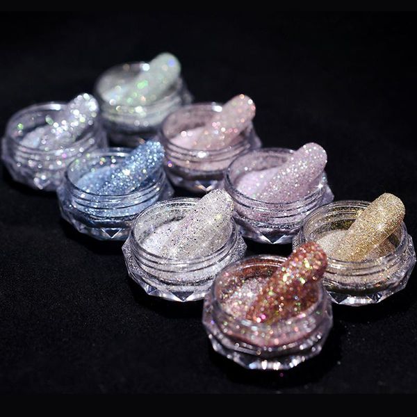 

nail glitter art celebrity flash mixed glass micro sequin shiny acrylic carving crystal polymer 3d makeup powder, Silver;gold