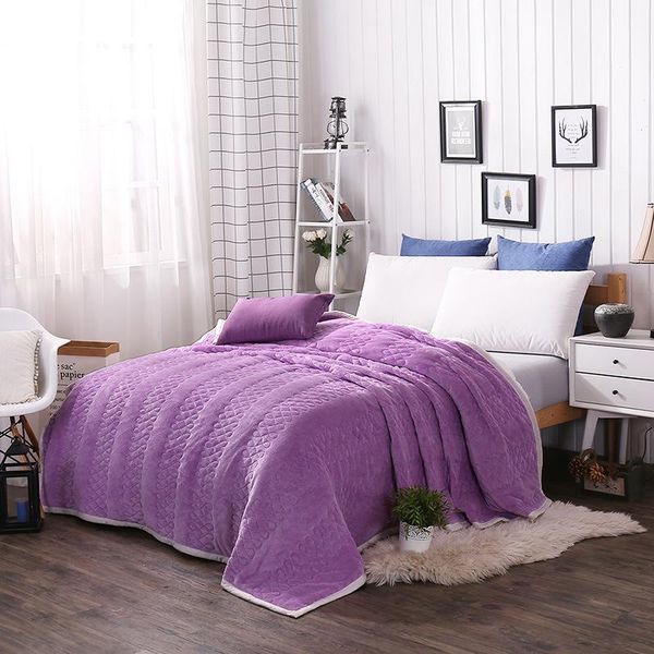 

blankets winter thick coral fleece flannel blanket composite falay quilt core cover