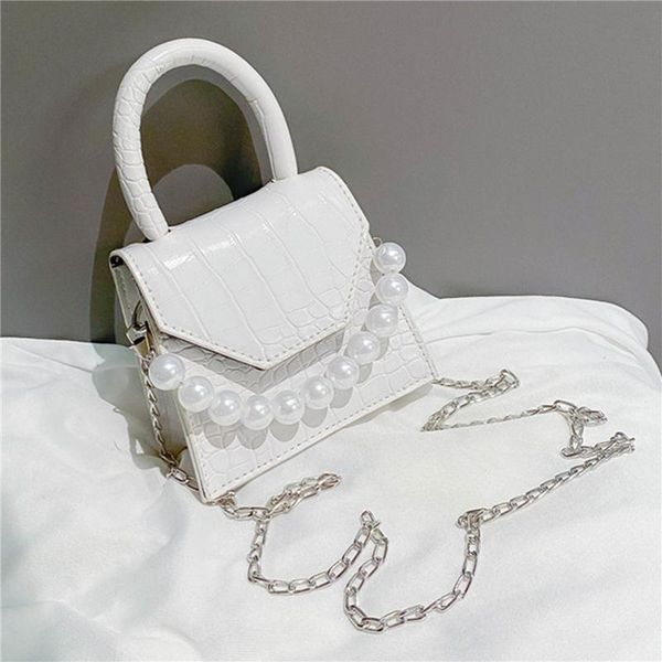 

shoulder bags ladies elegant pearl travel bag super mini pu leather women fashion stone pattern crossbody for female