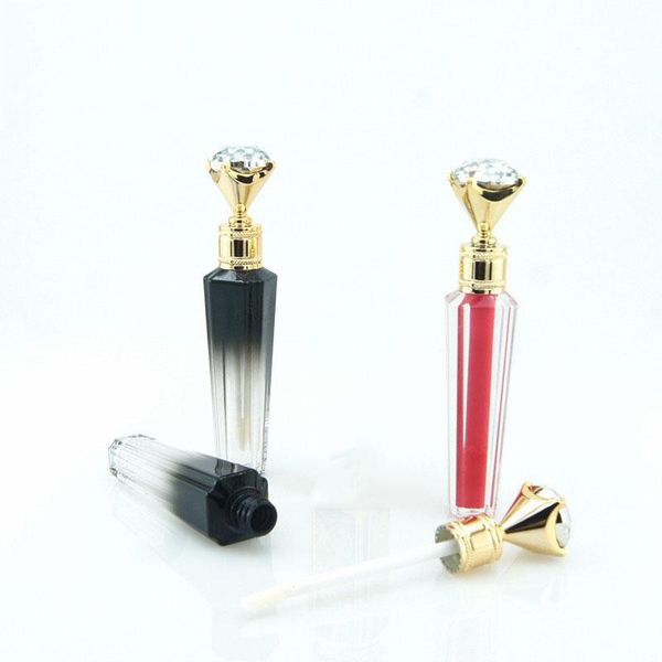 

storage bottles & jars 30/50/200 pcs 2ml diamond wand crown lip gloss tube cosmetic lipgloss black gradient transparent empty packaging cont