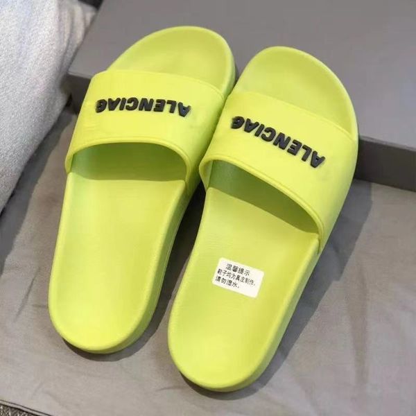 

b family 2021 summer letter lovers one word slippers wear thick bottom tide brand slippers sandals tide ysj, Black