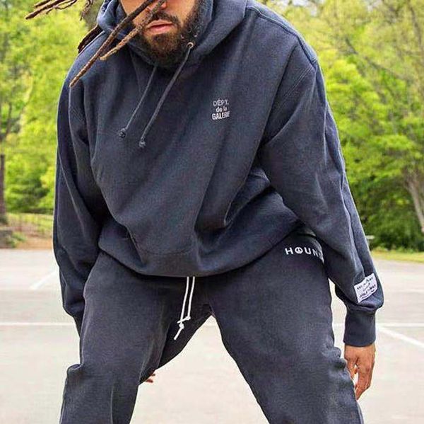 

French Logo Reversible Hoodie Art That Kills Mens Hooded Sweatshirts Oversize Fleeced Vintage Pullovers Men Women Hip Hop Streetwear MG210106, Black