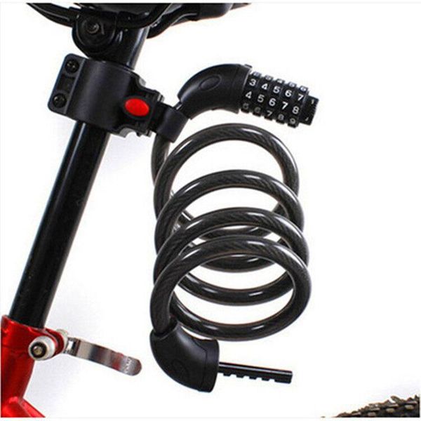 

bike locks lock 5 digit code combination bicycle security 1200 mm x 12 steel cable spiral cycling