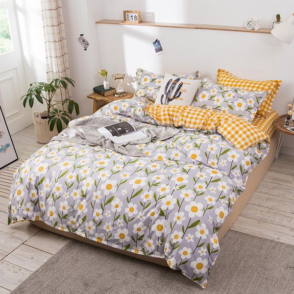

bedding sets modern style quilt cover flat sheet pillow cases set 3/4/5pcs home soft comfortable