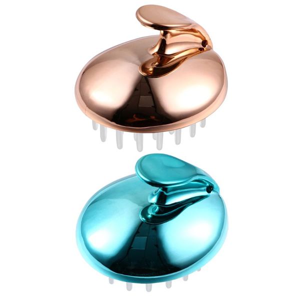 

hair brushes 2pcs scalp massager shower bathing shampoo brush head, Silver