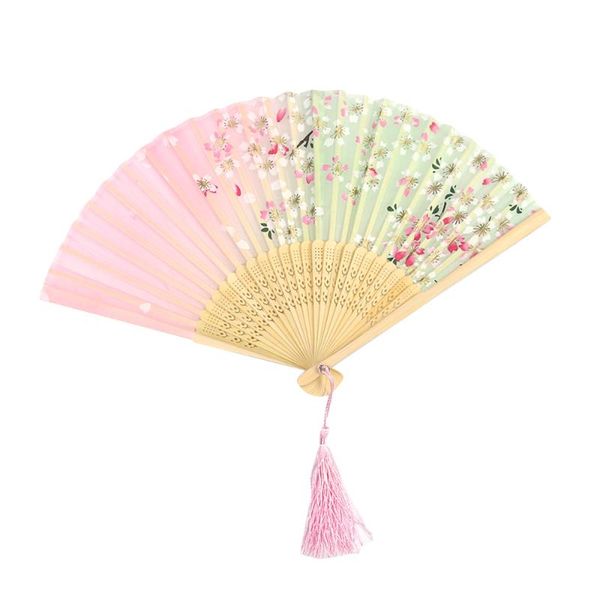 

japanese cherry blossom folding fan silk foldable for girls other home decor