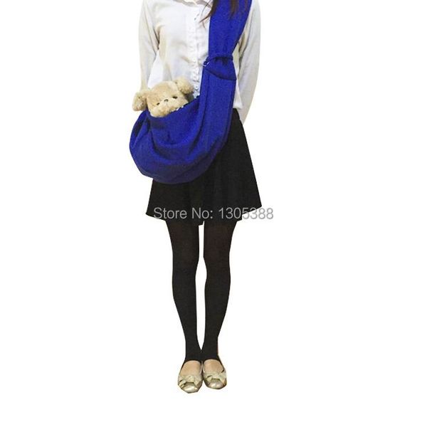 

cotton blue pet sling dog cat carrier bag by cpam for car seat covers