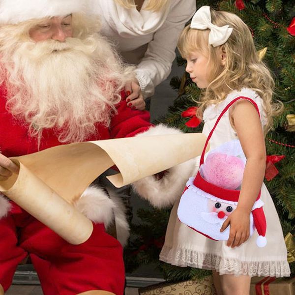 

gift wrap cute santa snowman candy fruit basket storage container christmas deskdecor decoration for children