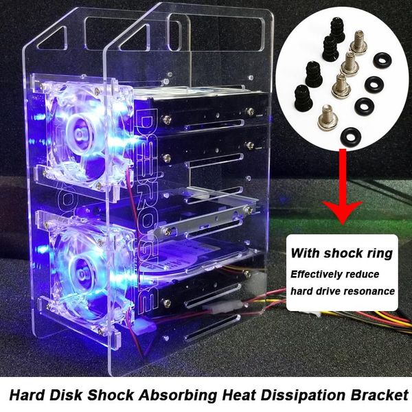 

fans & coolings 3.5inch hard drive absorption heat dissipation bracket transparent acrylic thickened storage r