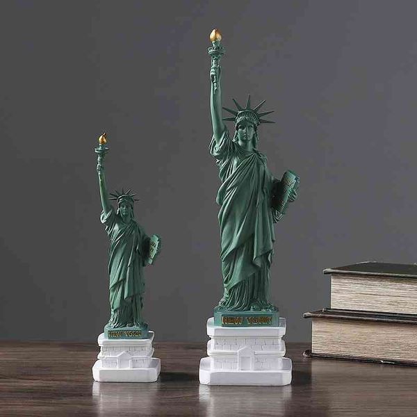 

statue of liberty resin office living sculpture home room decoration 210326
