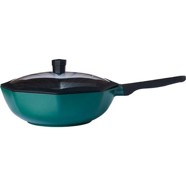 

non-stick wok octagonal flat-bottomed household non-oily smoke gas stove for induction cooker pans