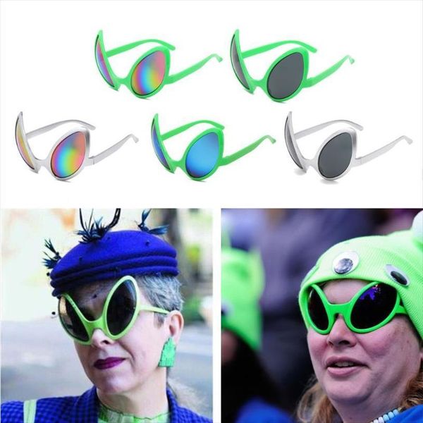 

funny aliens costume glasses rainbow lenses et sunglasses halloween party props dropshipping, White;black