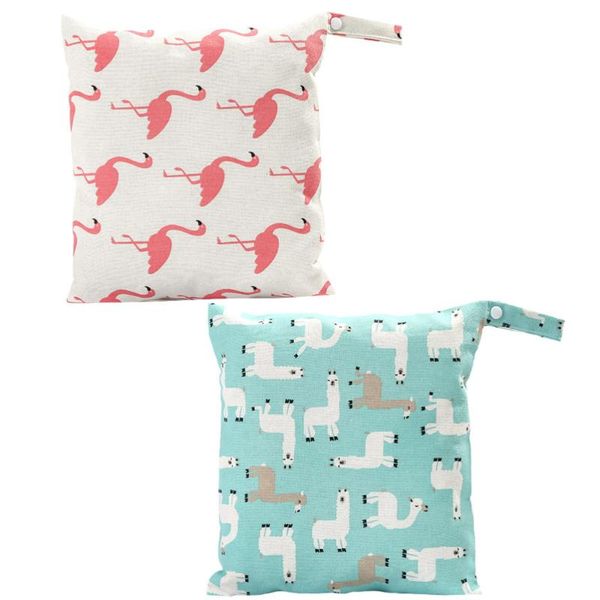 

2pcs nursery bags baby's durable diaper storage pouches reusable for mother baby