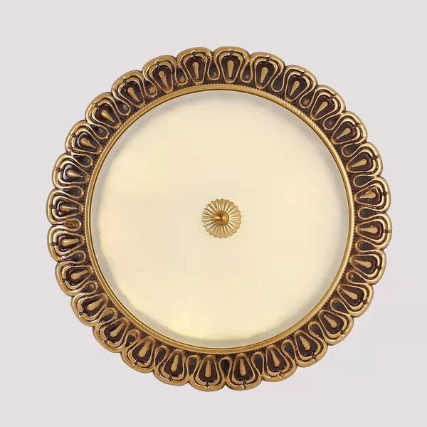 

ceiling lights lamp european style retro bedroom led round creative personality light luxury american modern room aisle