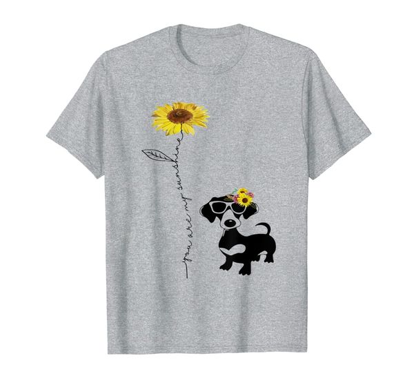 

you are my sunshine sunflower dachshund mom shirt t-shirt, White;black
