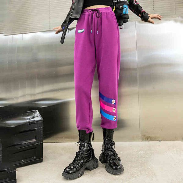 

women's pants & capris tuogu brand women's clothing autumn winter european printed casual pants loose versatile leggings cashmere, Black;white