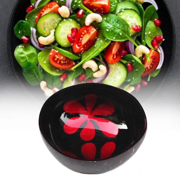 

bowls 13-15cm coconut shell salad mixing bowl soup noodles rice fruit container candy nuts holder household handicraft