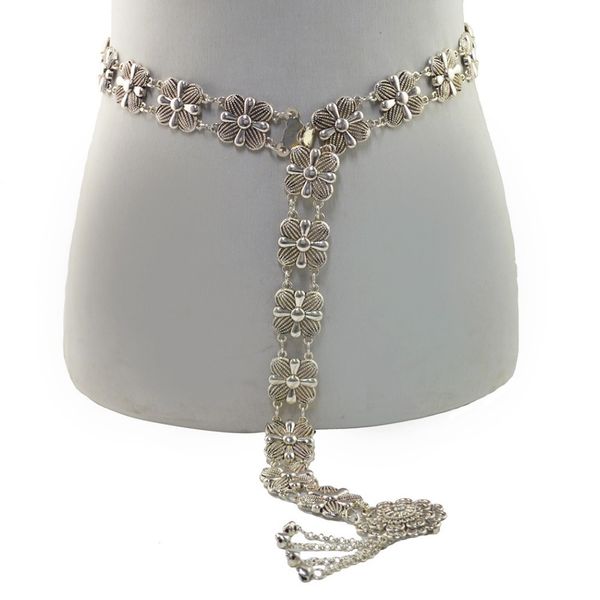 

bohemian ethnic vintage women belt waist chain jewelry belly chains indian tribal hoilday party beach jewelry belts, Silver