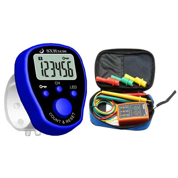 

counters five-channel chanting counter finger electronic with 3 phase sequence rotation tester indicator detector meter
