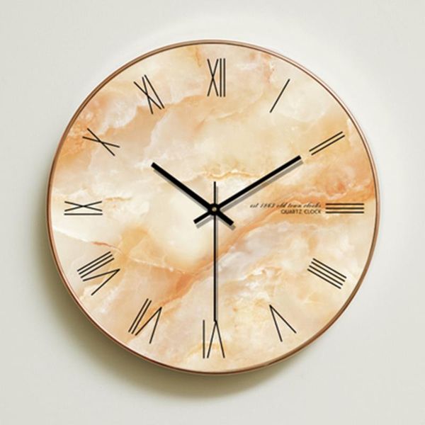 

wall clocks marble nordic minimalist clock silentcreative living room clok home decoration accessories simple modern 3dbgj01