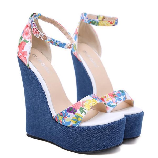 

sandals smirnova summer buckle platform wedges shoes elegant prom wedding high heels classic women o8ia, Black