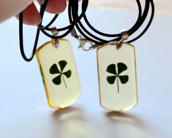 

50 pcs fashion real four leaf clover design pendant, Silver