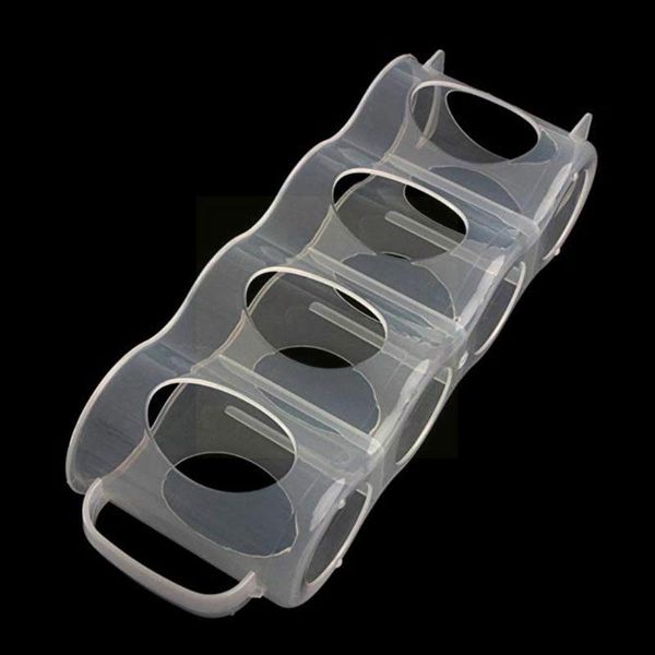 

storage bottles & jars 4 holes beer soda drink can fridge bottle holder box refrigeration kitchen organizer 7cm 10cm x 27.5cm n0x7