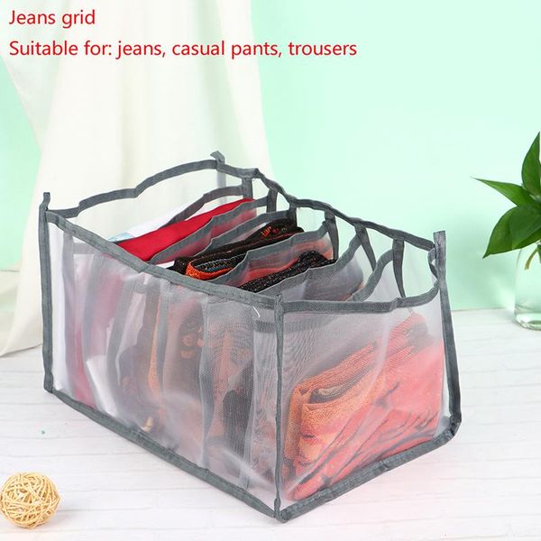

clothing & wardrobe storage jeans compartment box mesh separation can washed home organizer closet clothes drawer tacking pants divider