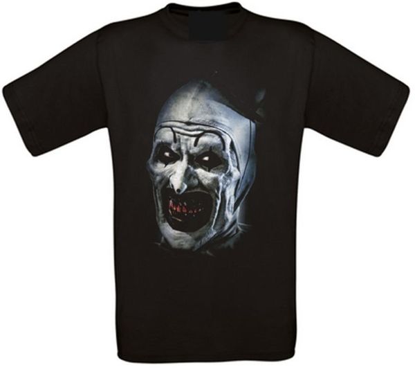 

men's t-shirts terrifier art the clown horror cult movie t-shirt all sizes homme plus size tee shirt, White;black