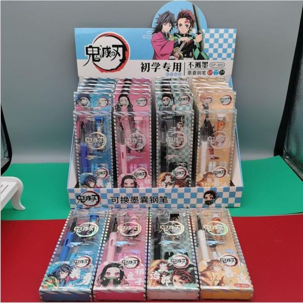 

fountain pens demon slayer kimetsu no yaiba with 4pcs ink cartridge ef nib kamado tanjirou nezuko agatsuma zenitsu tomioka giyuu