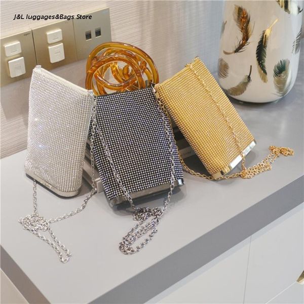 

duffel bags m68c evening dinner bag cell phone clutch sparkly crossbody rhinestone banquet handbag wedding party prom purse