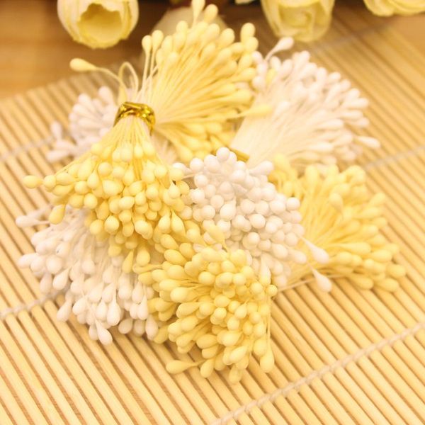 

decorative flowers & wreaths 3mm multi colors options pearl flower stamen pistil cake decoration for diy double heads