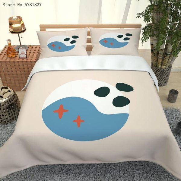 

bedding sets 2/3 pieces lovely cartoon set round colorful duvet cover abstract home bed twin  king quilt