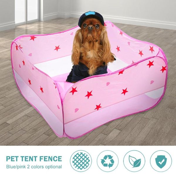 

dog apparel portable folding pet carrier tent house playpen multi-functionable cage easy operation octagon fence breathable cat