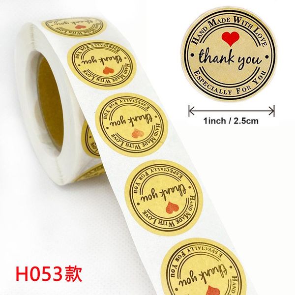 

window stickers 25mm 500pcs/roll creative thank you sticker seal label gift packaging happy birthday party envelop stationery