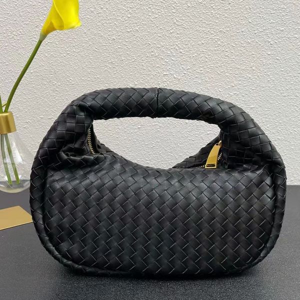 

luxury women hobos bags knitting zipper tote genuine sheepskin leather soft handbag chains versatile canvas solid bag designer handbags larg
