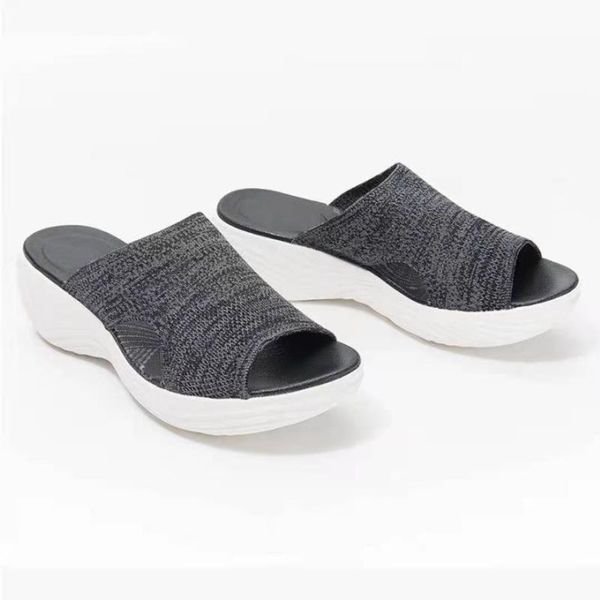 

slippers 2021 fashion women summer outdoor beach female flats plus size slipper casual comfortable platform ladies sandalias, Black