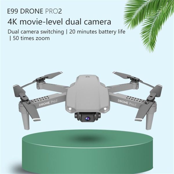 

e99 long endurance quadcopter wifi fpv trajectory flight drone 4k dual camera helicopter led light one key automatic drone