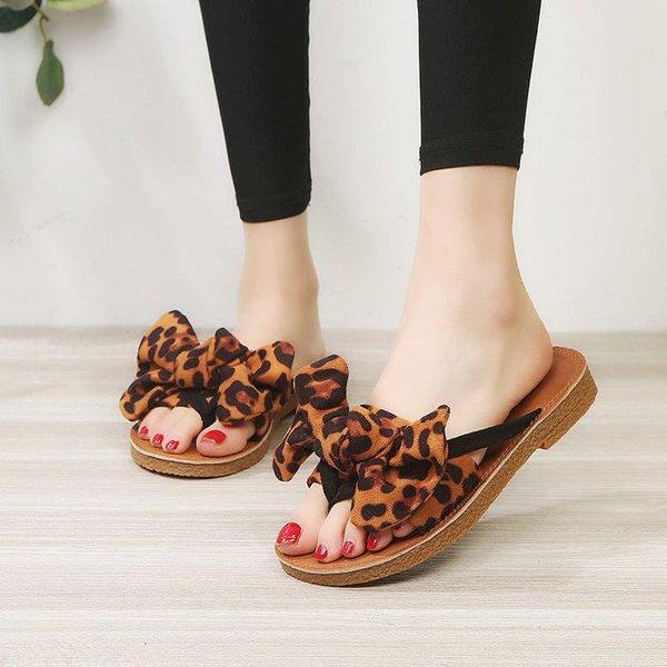 

summer sandals slipper flip-flops beach shoes female fashion leopard xyw37 slippers, Black