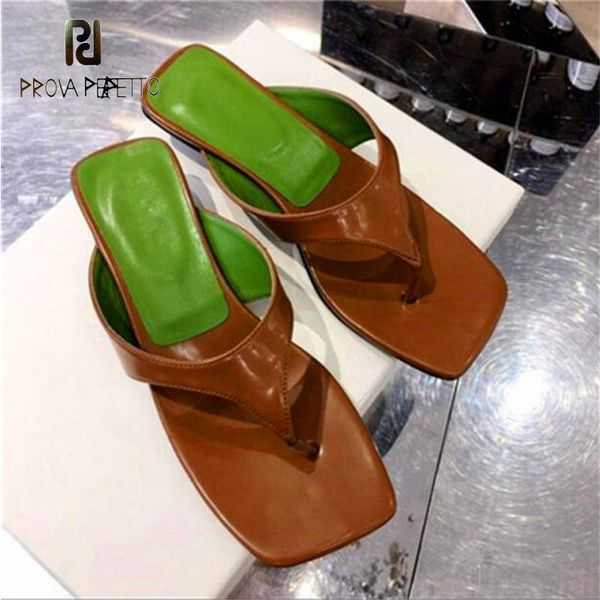 

slippers french style low heel flip flops summer kitten leopard print color matching leather women, Black