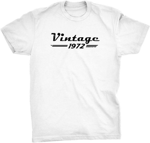 

men's t-shirts 49th birthday gift shirt - vintage 1972 retro, White;black