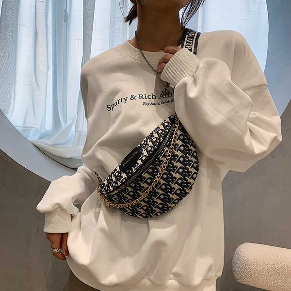 

net red bag 2021 fashion net women's chest cross personality korean single shoulder bag messenger